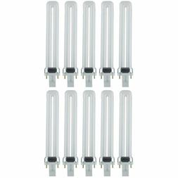 10 Pack Sunlite 2-Pin Fluorescent 13W 6500K Daylight Plug in