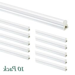10PCS T5 LED Tube Light Bulb 4FT Integrated Shop Lamp 6500K 