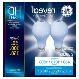2 GE Lighting 97785 50/100/150-Watt A21 3-Way Reveal Light B