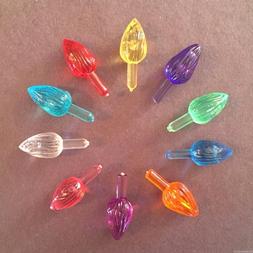 Ceramic Christmas Tree Lights Flame Peg 10 Color