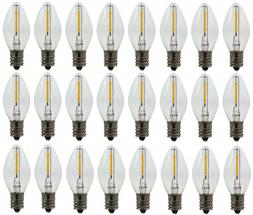 25 LED Night Light Bulbs, C7 Replacement Bulbs, 7watt Equiva
