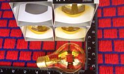 4 of NEW yellow A19 sign 25w OUTDOOR 25 WATT 130V transparen