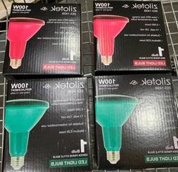 4 Pack BR38 100W Eq. 120V Red & Green LED Light Floodlight B