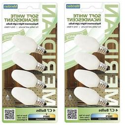 4 Watt C7 Incandescent Night Light Bulb Meridian 2800K 120V 