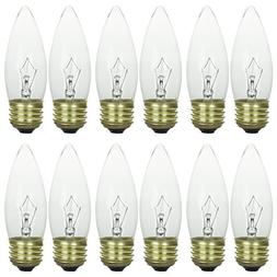 Sunlite 40ETC/32/12PK 40W Incandescent Torpedo Tip Chandelie