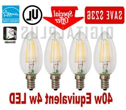 40W Replacement LED Light Bulb 40W Equivalent C12 E12 4 Watt