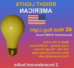 40watt Rough Service, 10k hour, Incandescent Bug Light Bulbs