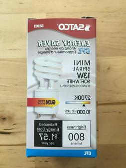 *45 Pack* Satco S8203 13 Watt T2 Ultra Mini Spiral 2700K Sof