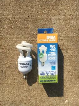 Satco 5-Watt Mini Spiral, 2700K, 25W Bright White Bulb 
