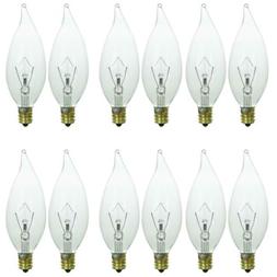Sunlite 60CFC/32 Incandescent 60-Watt, Candelabra Based, Cha