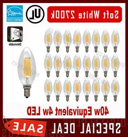 40w Equivalent Soft White C12 E12 Base Candelabra Dimmable