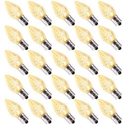 Brightown 25 Pack C7 LED Bulb, C7 Replacement Bulb for Chris