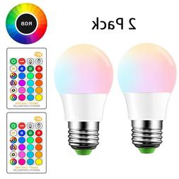 Rgb Color Changing 10w A19 Warm White With Remote 2 Pack
