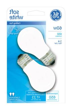 GE 60 Watt 2-Pack Ceiling Fan Light Bulbs