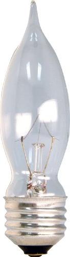 GE 48401-12 60-Watt Crystal Clear Bent Tip CA9, 12-Pack