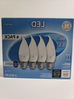 4 Pack Dimmable Daylight 60w / 6.5w Decorative Frosted Finis