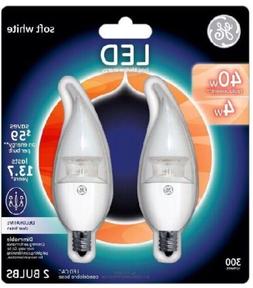 Candelabra Base 40w/4w Clear Finish Soft White  Dimmable