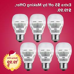 Daylight 6-pack A15 E26 800lm 8w 5000k 60-80w Equiv. Bulbs