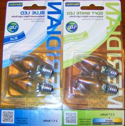 Soft White Or Blue C7 E12 Bulb Meridian 13121b