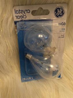 LOT OF 2! GE 2-Pack 60-Watt Dimmable Soft White A15 Incandes