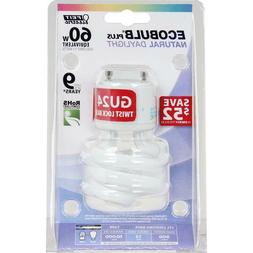 LOT of 3....60-W Equivalent T3 Spiral Non-Dim GU24 Base CFL 
