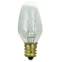 Night Light Bulbs, C7, Clear, 7-Watt, 120v,Candelabra Base E