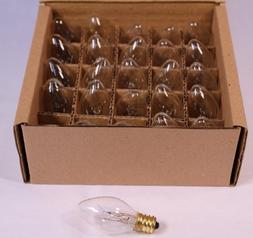 Creative Hobbies Night Light Bulbs, C7, Clear, Steady Burnin