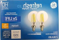 GE Refresh 2-Pack 40w watt Equivalent Dimmable Daylight G16.