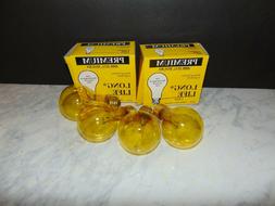Set of 4  transparent tint A19 PARTY LIGHT BULB 25 watt  YEL