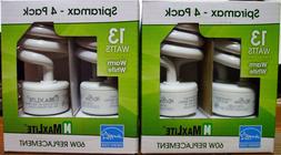 MAXLITE SPIRAMAX SPIRAL 4 PACKS 13W=60W 900 LUMEN WARM WHITE