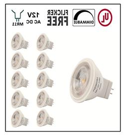 CBConcept UL-Listed MR11 GU4.0 LED Light Bulbs, 10-Pack, 2 W