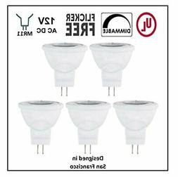 CBConcept UL-Listed MR11 GU4.0 LED Light Bulbs, 5-Pack, 