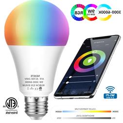 Wifi Smart LED light Bulb 9W A19 850LM RGBW Dimmable for Ale